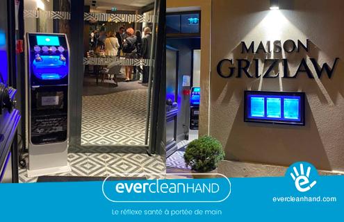 maison-grizlaw Evercleanhand, la solution de désinfection des mains pour les restaurants, les cafés et les hôtels