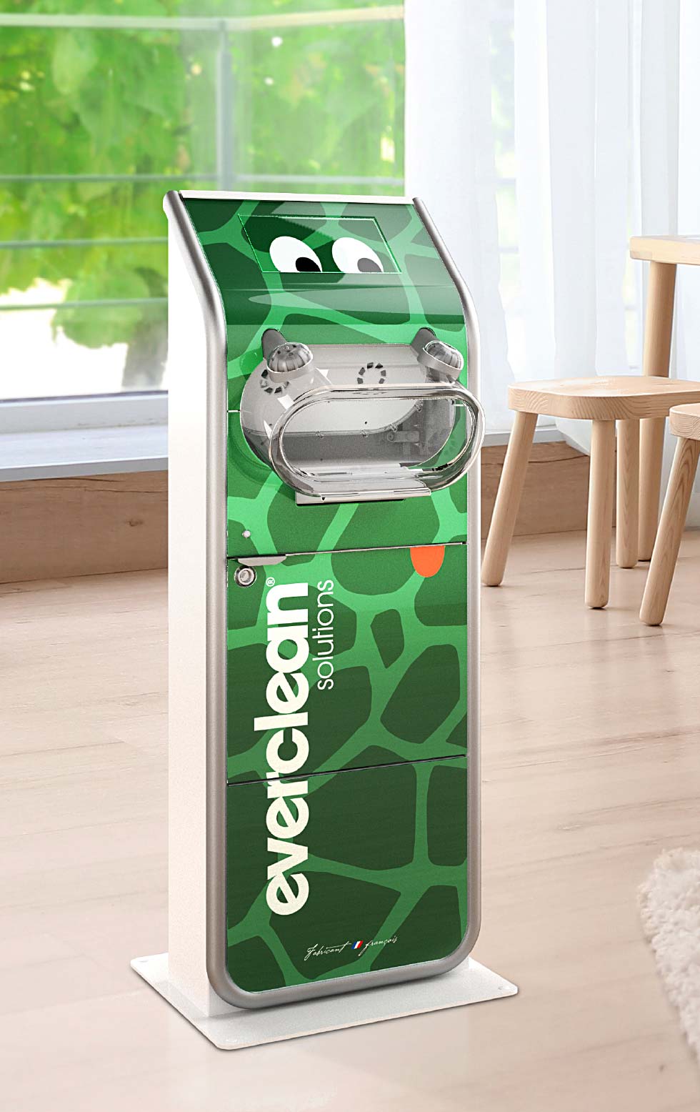 borne de désinfection pour enfants