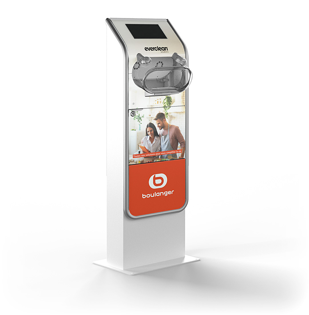 Borne de désinfection Everclean pour lutter efficacement contre la Covid-19 dans les collectivités, commerces, entreprises...