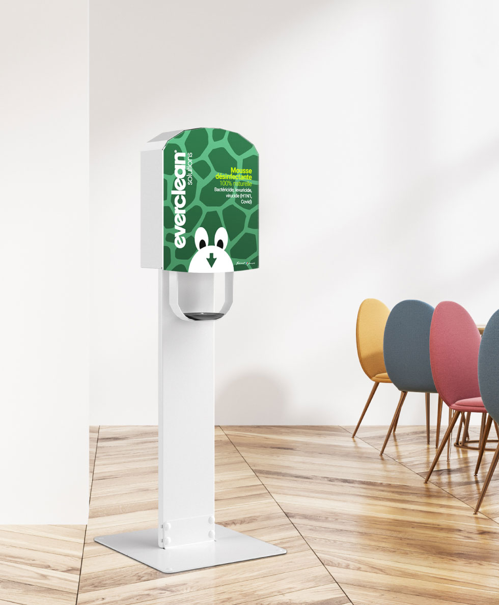 Distributeur de mousse pour la désinfection en entreprise et pour les établissements scolaires - Everclean